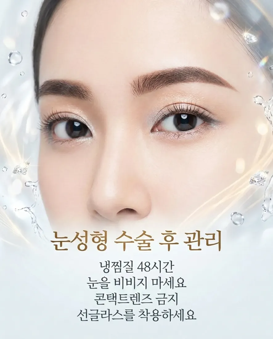 눈 성형 시술 후 관리 안내