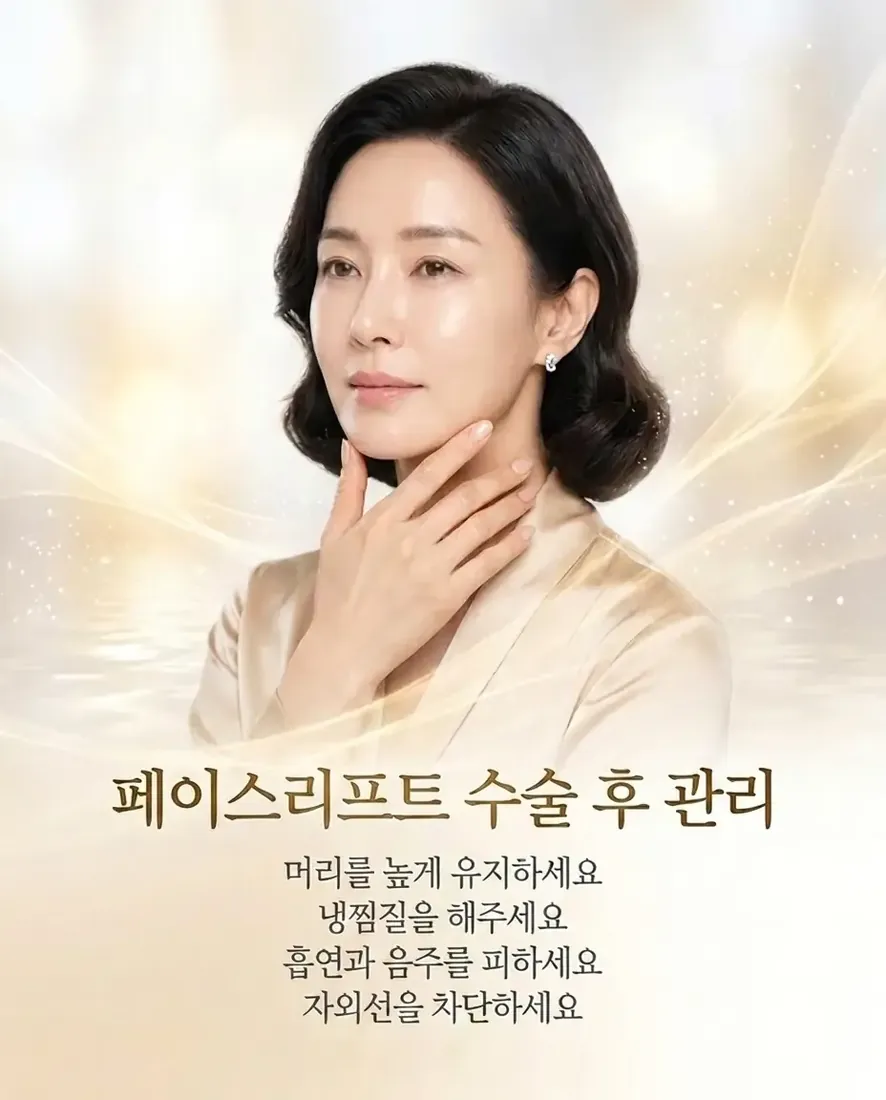 안면 리프팅 시술 후 관리 안내